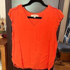 LOFT Vibrant Coral Blouse